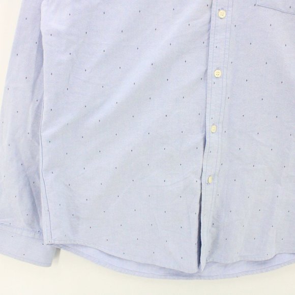 U.S Polo Assn Shirt Mens Blue Button Down Long Sleeve Collared Embroidered Sz L - Picture 3 of 9